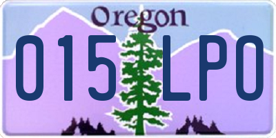 OR license plate 015LPO