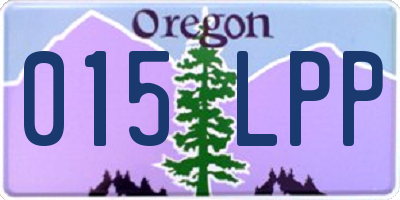 OR license plate 015LPP