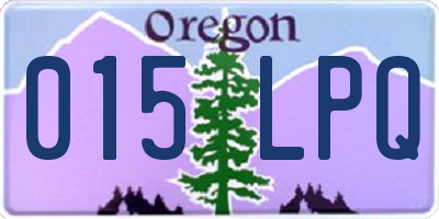OR license plate 015LPQ