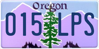 OR license plate 015LPS