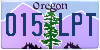 OR license plate 015LPT