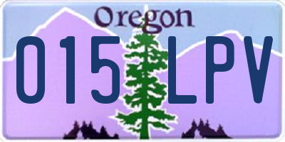 OR license plate 015LPV