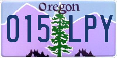 OR license plate 015LPY