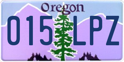 OR license plate 015LPZ