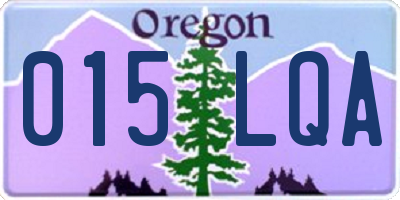 OR license plate 015LQA