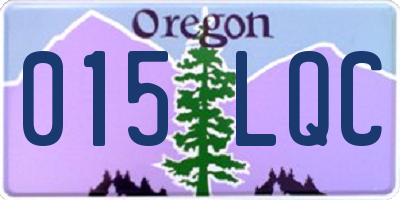 OR license plate 015LQC