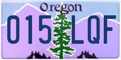 OR license plate 015LQF