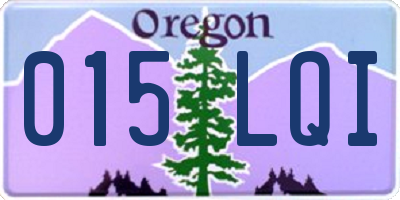 OR license plate 015LQI