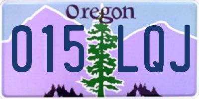 OR license plate 015LQJ