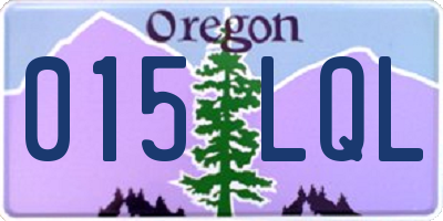 OR license plate 015LQL