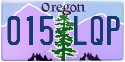 OR license plate 015LQP