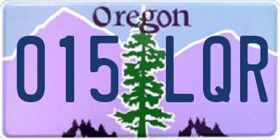 OR license plate 015LQR