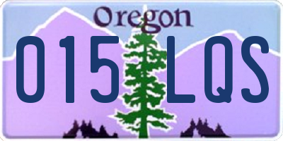 OR license plate 015LQS