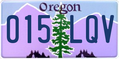 OR license plate 015LQV