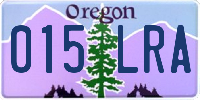 OR license plate 015LRA