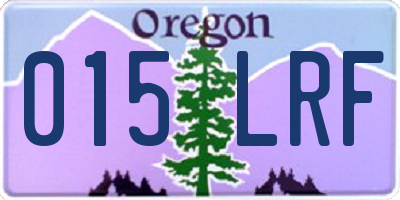 OR license plate 015LRF