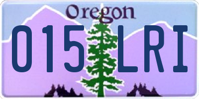 OR license plate 015LRI
