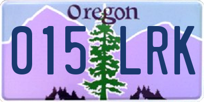 OR license plate 015LRK