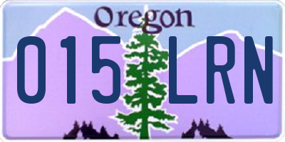 OR license plate 015LRN