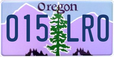 OR license plate 015LRO