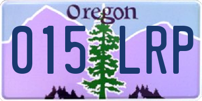 OR license plate 015LRP