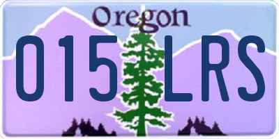 OR license plate 015LRS