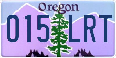 OR license plate 015LRT