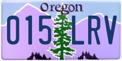 OR license plate 015LRV