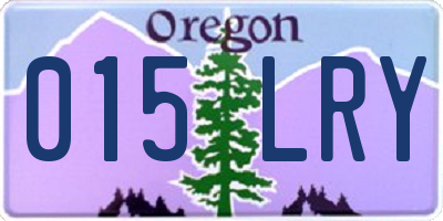 OR license plate 015LRY