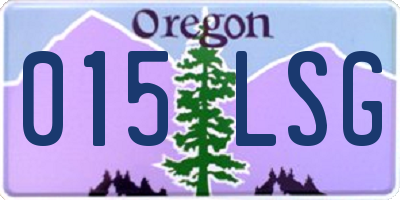 OR license plate 015LSG