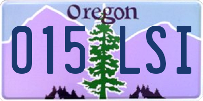 OR license plate 015LSI