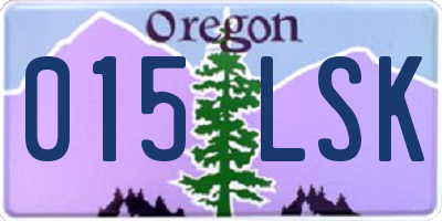 OR license plate 015LSK