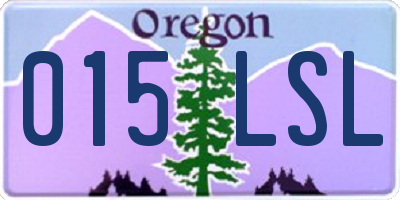 OR license plate 015LSL