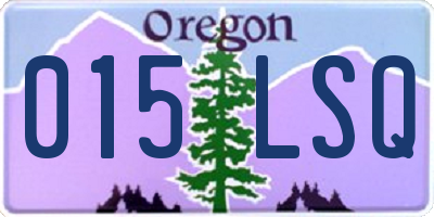 OR license plate 015LSQ