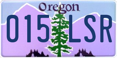 OR license plate 015LSR