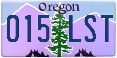 OR license plate 015LST