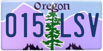 OR license plate 015LSV