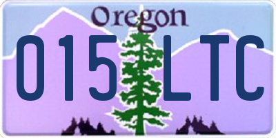 OR license plate 015LTC