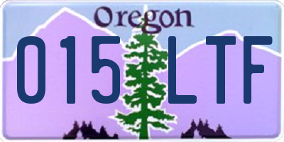 OR license plate 015LTF