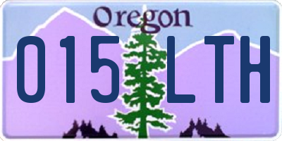 OR license plate 015LTH