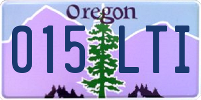 OR license plate 015LTI