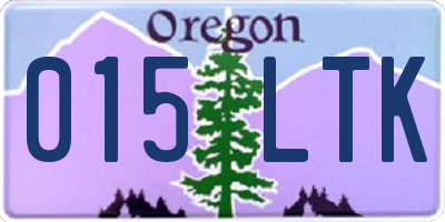 OR license plate 015LTK