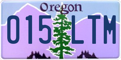 OR license plate 015LTM