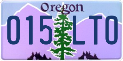 OR license plate 015LTO