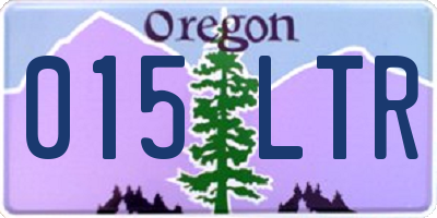 OR license plate 015LTR