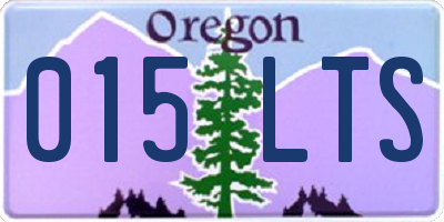 OR license plate 015LTS