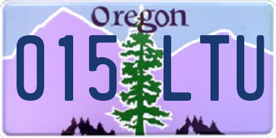 OR license plate 015LTU
