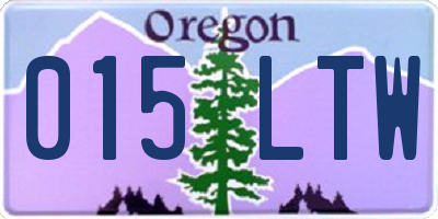 OR license plate 015LTW