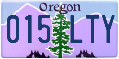 OR license plate 015LTY