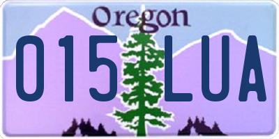 OR license plate 015LUA